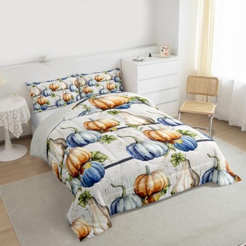 Erosebridal Pumpkin Comforter Set Thanksgiving Fall Season Bedding King - Image 2