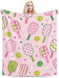 Pickleball Paddle Blanket for Women, Gifts for Girls, Cute Preppy Pickleball Blankets for Kids, Soft Cozy Lightweight Throw for Bed Sofa Home Travel Room Decor, 50x60 Inch by Unknown