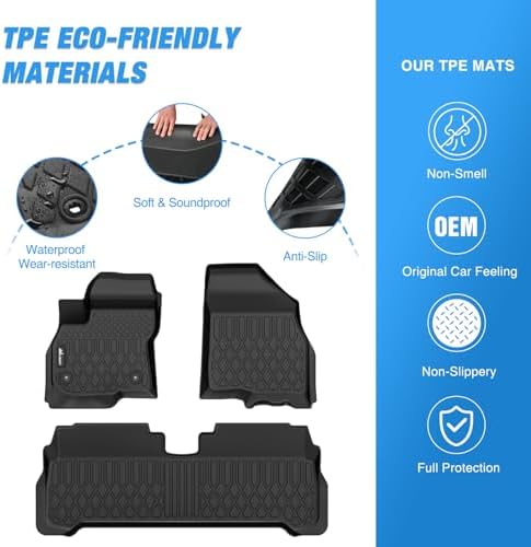 Nilight TPE Floor Mats for Chevy Bolt EUV 2022 2023 2024