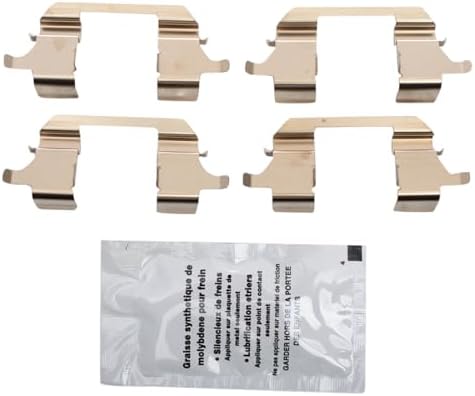 TRQ Front Ceramic Brake Pad Set Includes Contact Point Grease and Hardware