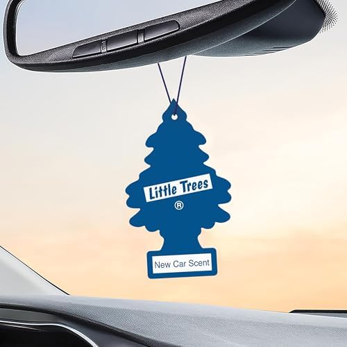 LITTLE TREES Car Air Freshener, 4 Count (Pack of 6), New Car