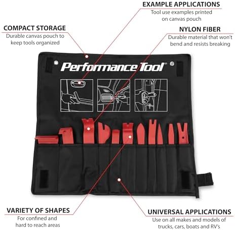 Performance Tool W80643 11-Piece Automotive Trim Removal Tool Set - Image 2
