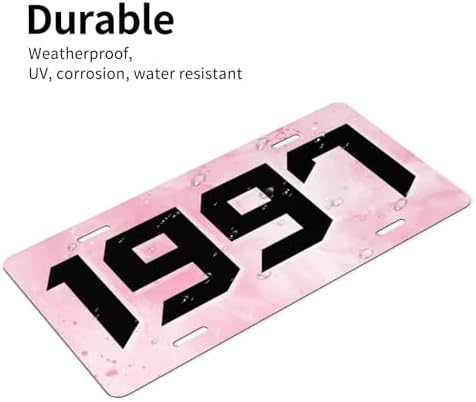 Pink 1997 Front License Plate 6" * 12" for Women