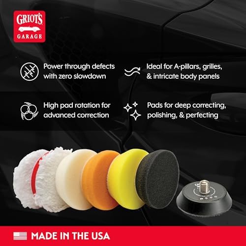 Griot's Garage BOSS 2" Orbital Conversion Kit for Car Polishing and Detailing, Compatible with G8 Mini Random Orbital, Includes Extension Backing Plate, Microfiber and Foam Buffing Pads - Image 3