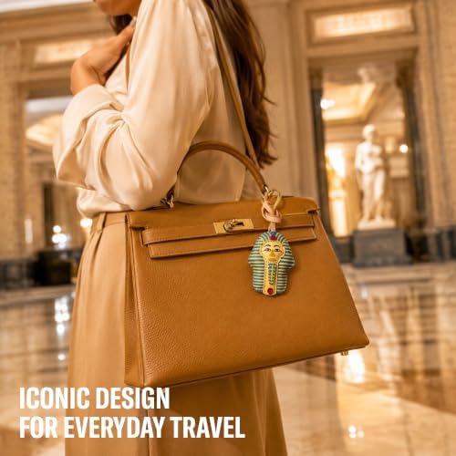 Travel Icon Leather Bag Charm - Unique Keychain Purse Charm For Handbags