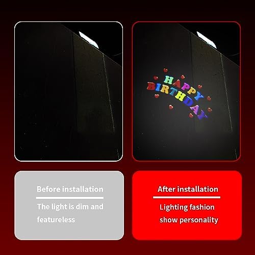 2 PCS Car Door Logo Lights Birthday Gift Compatible for Challenger 2015-present Courtesy LED Ghost Shadow Light Projector Lamps Accessories Birthday Gift (Happy Birthday)