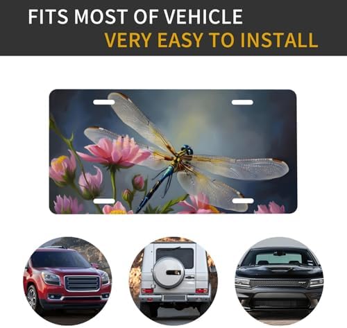 Dragonfly Art Front License Plate 6" * 12" for Women