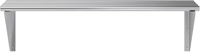 AmGood 14 in. x 36 in. NSF Stainless Steel Tubular Wall Shelf | Heavy-Duty - Image 4