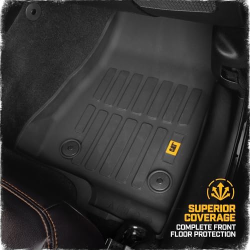 Cat® JustFit™ 3D Floor Mats for Jeep Gladiator (JL) 2020-2026, All Weather Custom Fit Jeep Gladiator Floor Liners with Extended Coverage Design, Car Floor Mats (Full Set Front & Rear)