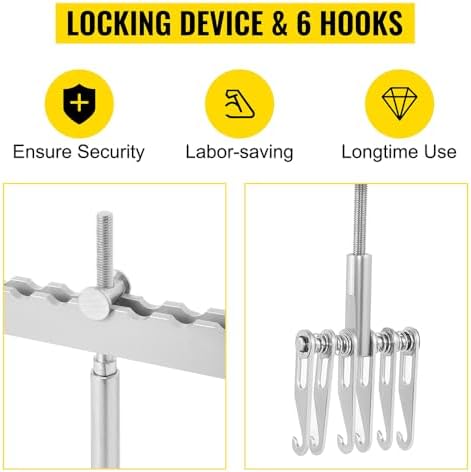 VEVOR Dent Pull Lever Bar, 6 Claw Hook Dent Puller, Single Leg Lifter Portable Dent Pull Bar Aluminum Alloy for Car Dent Repairing - Image 5