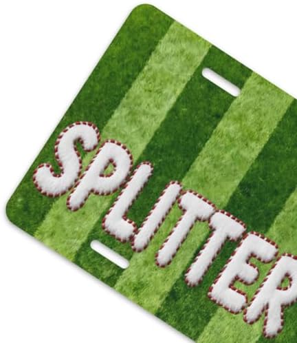 Baseball Splitter Front License Plate 6" * 12" for Women