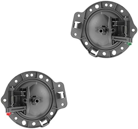 TRQ Door Handle & Bezel Kit Gray & Chrome Front or Rear Pair