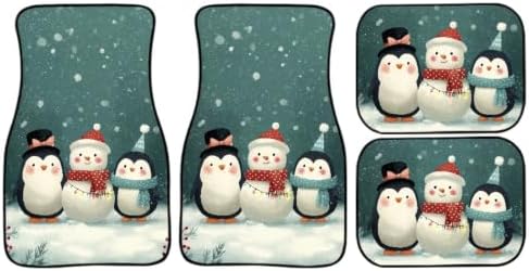 Christmas Floral Car Floor Mats Set of 4