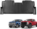 CAT® JustFit™ 3D Custom Fit Rear Floor Mat for Ford F-250 F-350 Super Duty Crew Cab 2017-2026, Heavy Duty Rubber Floor Liner Laser Measured, Ford Super Duty Accessories