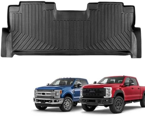 CAT® JustFit™ 3D Custom Fit Rear Floor Mat for Ford F-250 F-350 Super Duty Crew Cab 2017-2026, Heavy Duty Rubber Floor Liner Laser Measured, Ford Super Duty Accessories