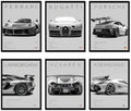 CSLGQGV Car Poster Vintage Racing Car Wall Art Supercar Canvas Prints Painting For Men Room Pictures Guys Dorm Room Aesthetics Decor Bedroom Office (Unframed,8×10inch,6pcs) by CSLGQGV