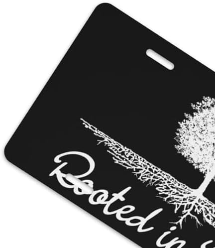 Rooted in Front License Plate 6" * 12" for Women Christ