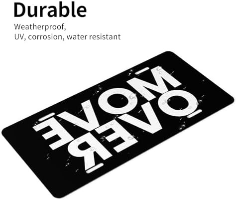 Front License Plate Move Over Black Vanity Plates Aluminu for Women