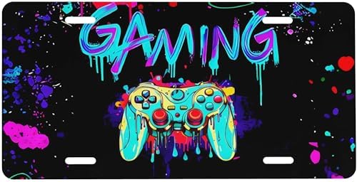 Front License Plate Game Controller Vanity Plates Aluminu Cool