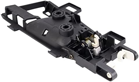 TRQ Front Right Interior Door Handle Black Housing with Silver Lever