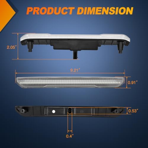 Nilight Fender Side Marker Lights 4PCS for 2020-2025 GMC Sierra 2500HD