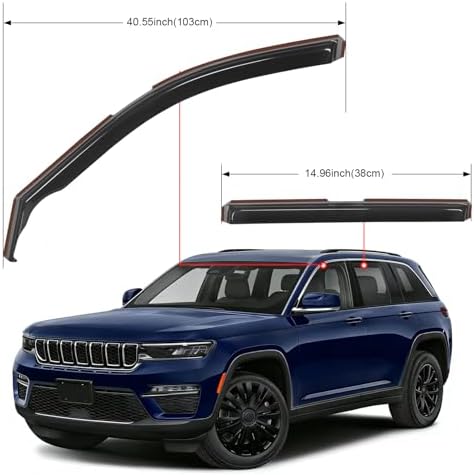 Nilight in Channel Rain Guards for Jeep Grand Cherokee L 2021-2025, 4PCS