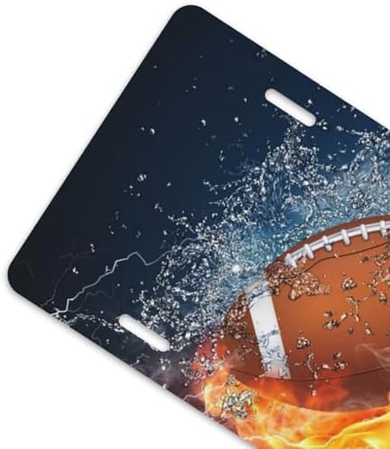 Football Ice Fire Front License Plate 6" * 12" for Women