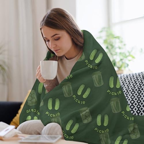 Socira Green Funny Pickle Blanket Throw Blanket Green Funny Pickle Gifts for Women Men Soft Sofa Throws for Travel Camping Bed Home Decor Car Birthday Gift 60"*80"（150 * 200cm） - Image 5