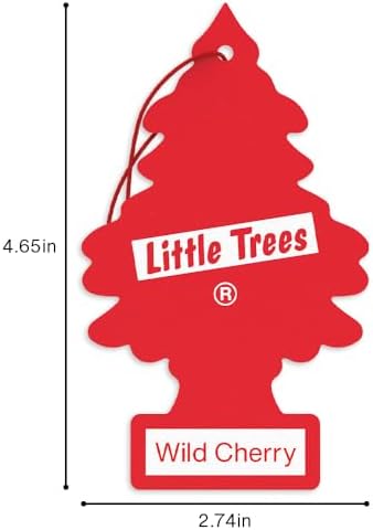 LITTLE TREES Car Air Freshener, 4 Count (Pack of 6), Wild Cherry