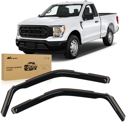 Nilight in-Channel Rain Guards for Ford F150 Reg/Super Cab 2021-2026 2PCS