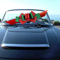 Red & Green Car Bow Ribbon - 25" Wide, Fully Assembled, Christmas, Large Gift Decoration, Retail Display, Birthday, Fundraiser, School, Classroom, Office, Party by GiftWrapEtc