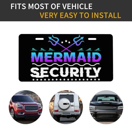Mermaid Security Front License Plate 6" * 12" for Women