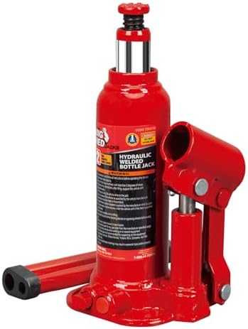 BIG RED T90203B Torin Hydraulic Welded Bottle Jack, 2 Ton (4,000 lb) Capacity, Red by BIGRED