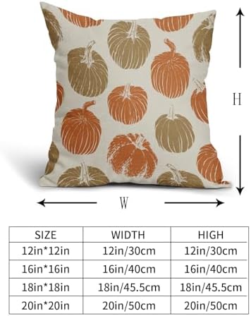 Brown Orange Pumpkin Fall Pillow Covers 18x18 Set of 2 Autumn Harvest Print Thanksgiving Decorative Throw Pillows Outdoor Farmhouse Cushion Case Seasonal Decor for Couch Sofa Bed - Image 5
