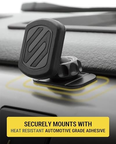 Scosche MXDM Magnetic Phone Holders for Your Car, Dashboard Cell Phone Holder with Extra Strong Magnet and Thick Metal Plate, Car Mount Cellphone Stand Compatible with iPhone, Samsung and More, 2 Pack