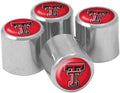 NCAA Texas Tech Red Raiders Metal Tire Valve Stem Caps, 4-Pack