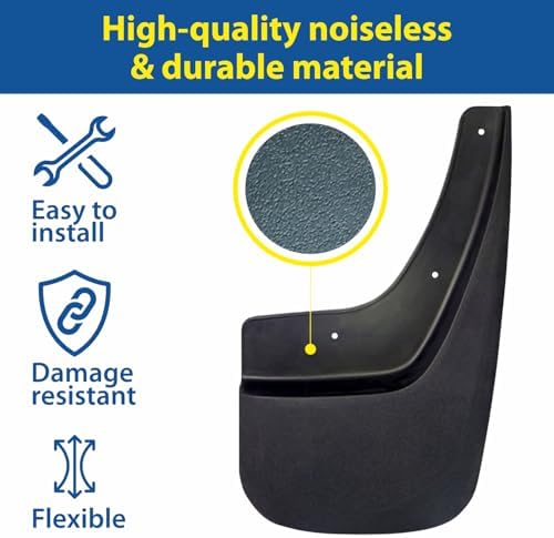 Goodyear Mud Flaps for Toyota Camry 2018-2024, Heavy-Duty Thermoplastic, Custom Fit, Easy to Install, Road/Weather Durability, Car Accessories - GY004732