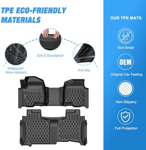 Nilight Floor Mats for Chevy Silverado GMC Sierra 1500 2500 3500 2019-2026