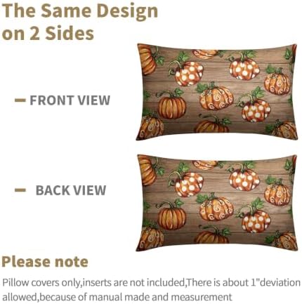 Fall Thanksgiving Pillow Covers 12x20 Set of 2 Highly Absorbent Orange - Image 6