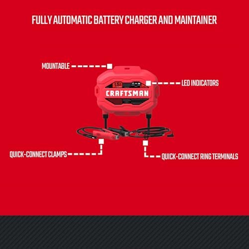 CRAFTSMAN 1.5A Car Battery Charger & Maintainer, 6V/12V – CMXCESM259 (Pack of 2) - Image 5