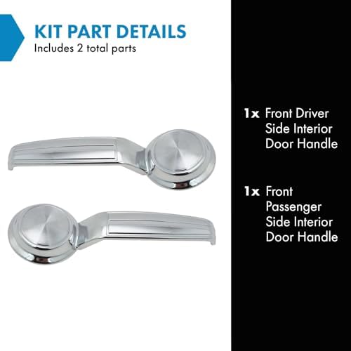 TRQ Front Inner Inside Interior Door Handle Pair Set Kit