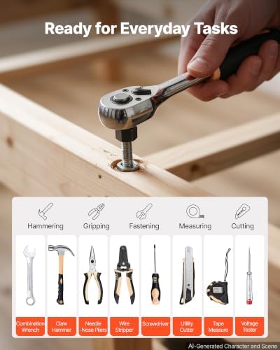 VEVOR 394-Piece Tool Kit, General Home and Auto Repair Tool Set - Image 3