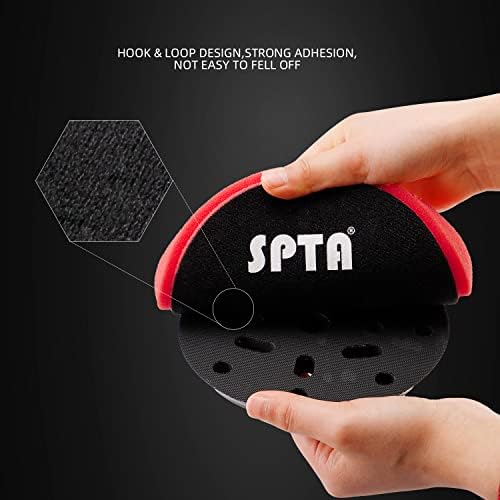 Red T10 Ultra-Fine Finishing Polishing Pad, SPTA 3Pcs 6.5 Inch Face for 6 Inch 150mm Backing Plate Compound Buffing Sponge Pads for Car Buffer Polisher Compounding, Polishing and Waxing -X00224R6B3 - Image 5