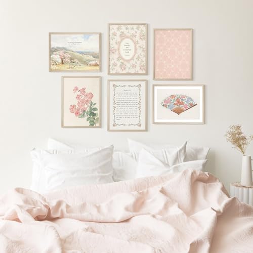 Christian Nursery Wall Art Bible Verse Canvas Wall Decor Girl Floral Wall Art Aesthetic Scripture Pictures Jesus Religious Posters Pink Flower Prints Vintage Artwork for Bedroom 12x16x6 Inch Unframed - Image 7