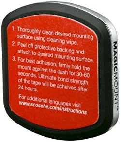 Scosche MPTFM MagicMount Pro Magnetic Car Phone Holder - Strong Magnet Mount for iPhone and Android - Secure Magnetic Flush Mount for Car Dashboard - Universal 360° Adjustable Mobile Cell Holder