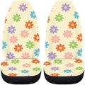 2 Pack Aesthetic Hippie Flower Car Seat Covers for Women,70S 80S Boho Groovy Floral Seat Cover for Front Seats,Washable Non Slip Comfy Seat Cushion Universal Fit SUV Truck Vehicle