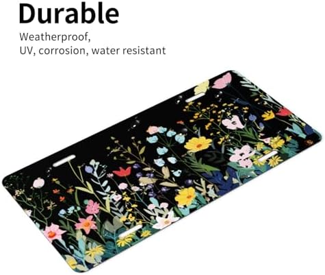 Wild Flowers Front License Plate 6" * 12" for Women