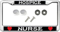 Heart Pattern Nurse Saying Funny Metal License Plate Frame Gift Love Nurse Gift License Plate Frame 2 Holes Love Nurse Gift Car Accessories License Plate Frame Funny