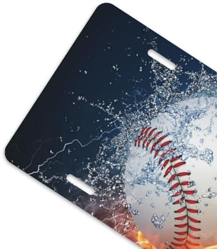 Baseball Ice Fire Front License Plate 6" * 12" for Women