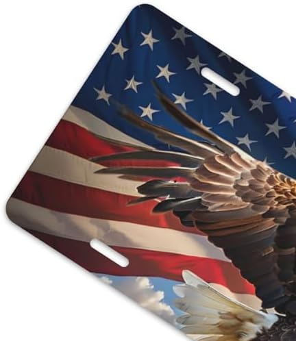 American Flag Eagle Front License Plate 6" * 12" for Women